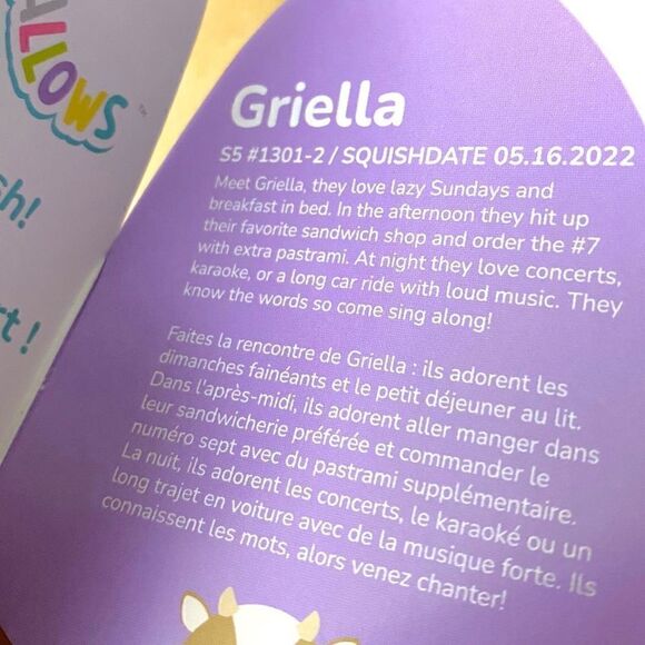 Squishmallow KellyToy 5” Griella The Brown Cow Pastel Belly Easter 2023 New (4) - Picture 7 of 7